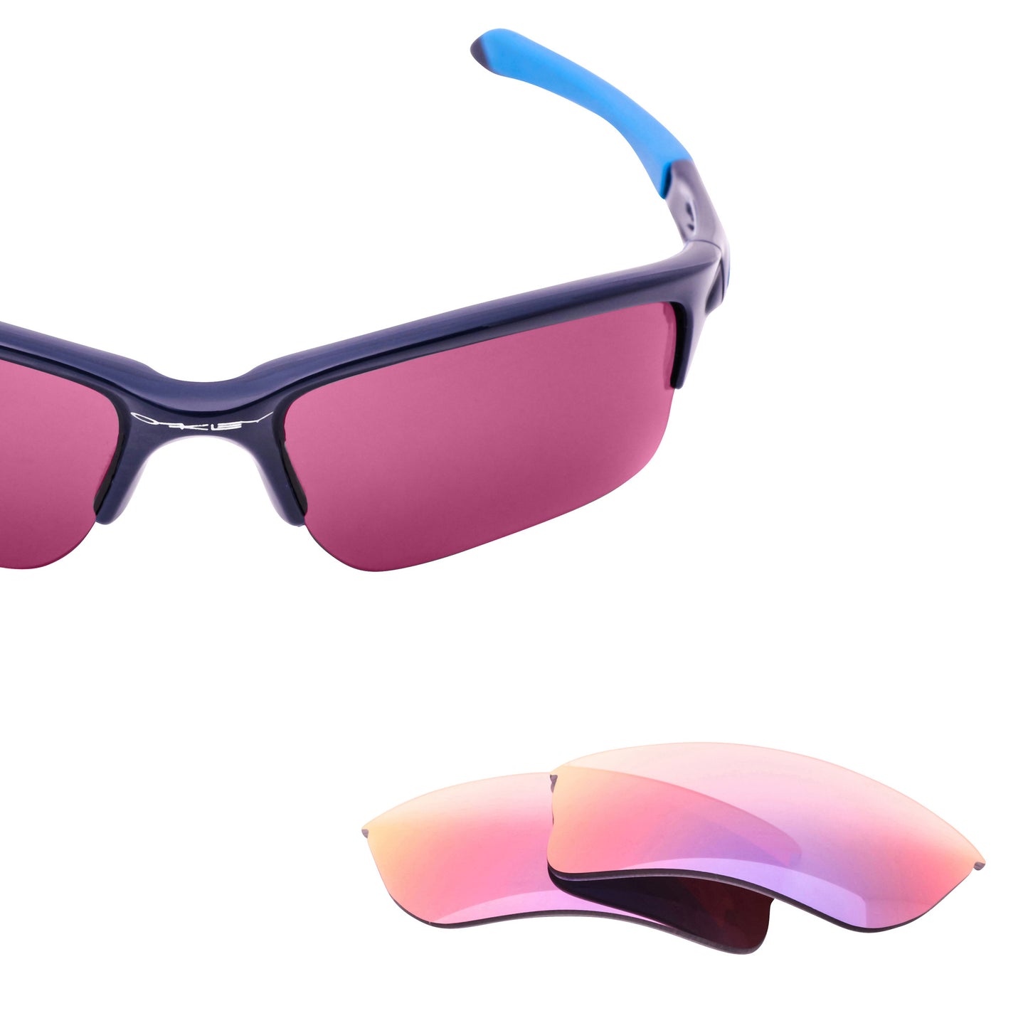 Replacement lenses for Oakley smoked with purple pink mirror
